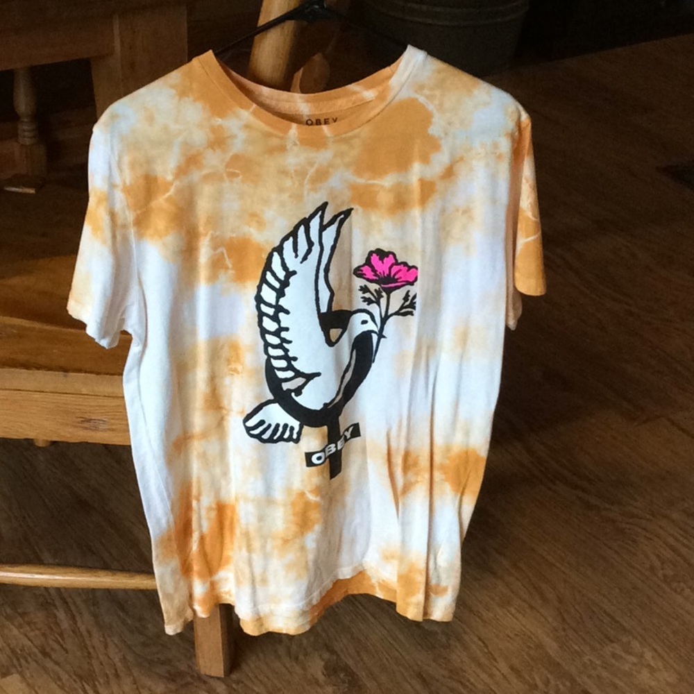 Obey tie-dye shirt